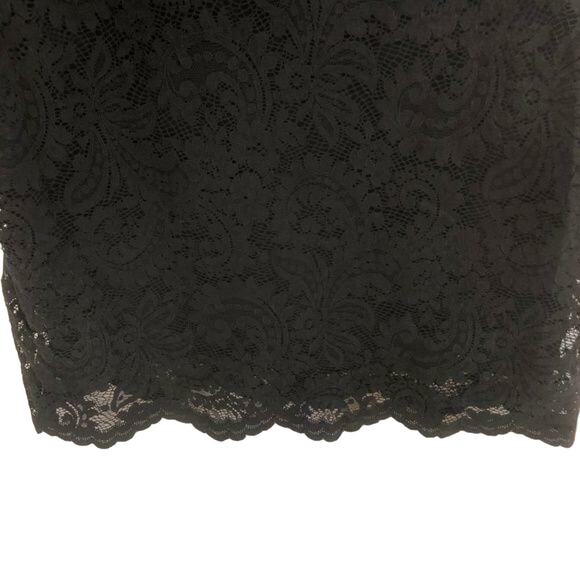Michael Stars Women's Lace Shift Dress Size S  V-Back 3/4 Sleeves Black Classic - Picture 7 of 8